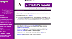 Desktop Screenshot of chemistrygeek.com