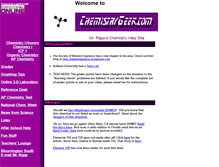 Tablet Screenshot of chemistrygeek.com